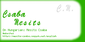 csaba mesits business card